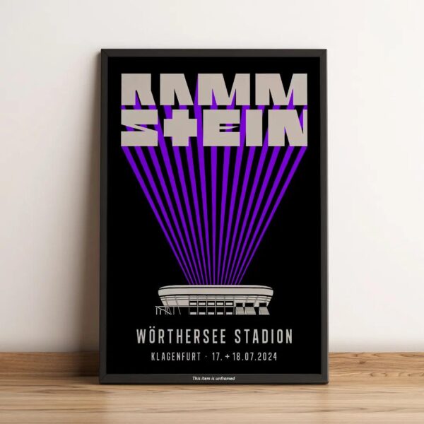 Rammstein Klagenfurt 2024 July 17-18 Worthersee Stadion Austria Event Poster