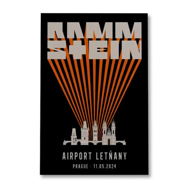 Rammstein Prague May 11 2024 Prague Letnany Airport Event Poster