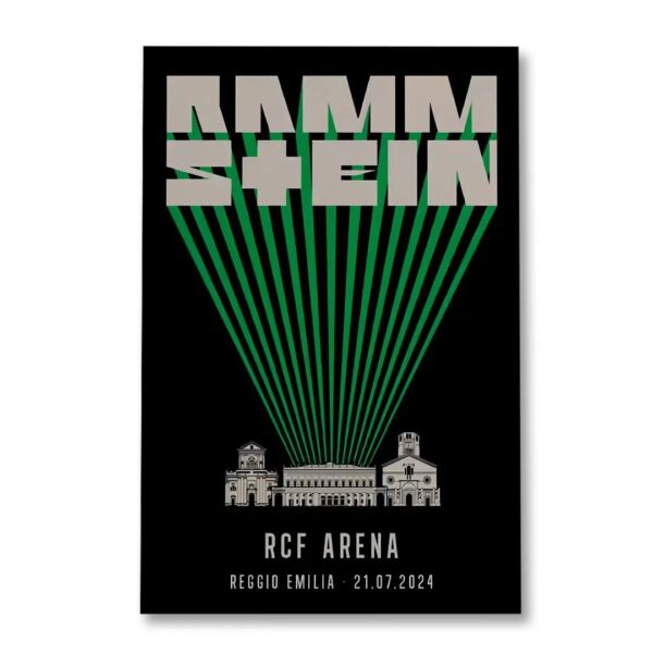 Rammstein Reggio Emilia July 21 2024 RCF Arena Italy Event Poster